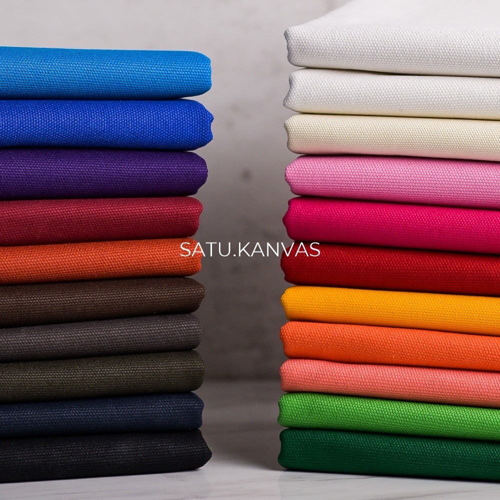 Kain KANVAS polos / bahan kain tas / kanvas