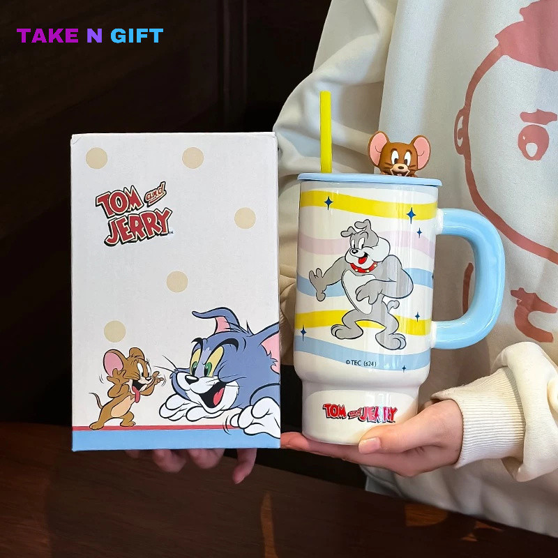 MUG BESAR TOM AND JERRY / GELAS KERAMIK BESAR TOM AND JERRY / MUG HADIAH / GELAS SOUVENIRS