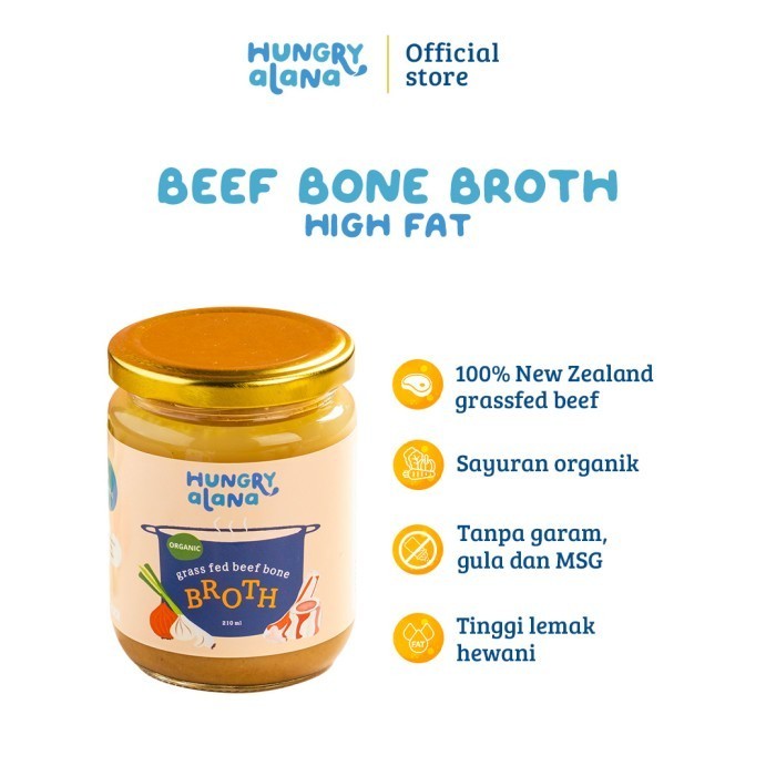 

HEMAT! Hungry Alana - Grass Fed Beef Bone Broth - Kaldu Tulang Sapi Organik - High Fat