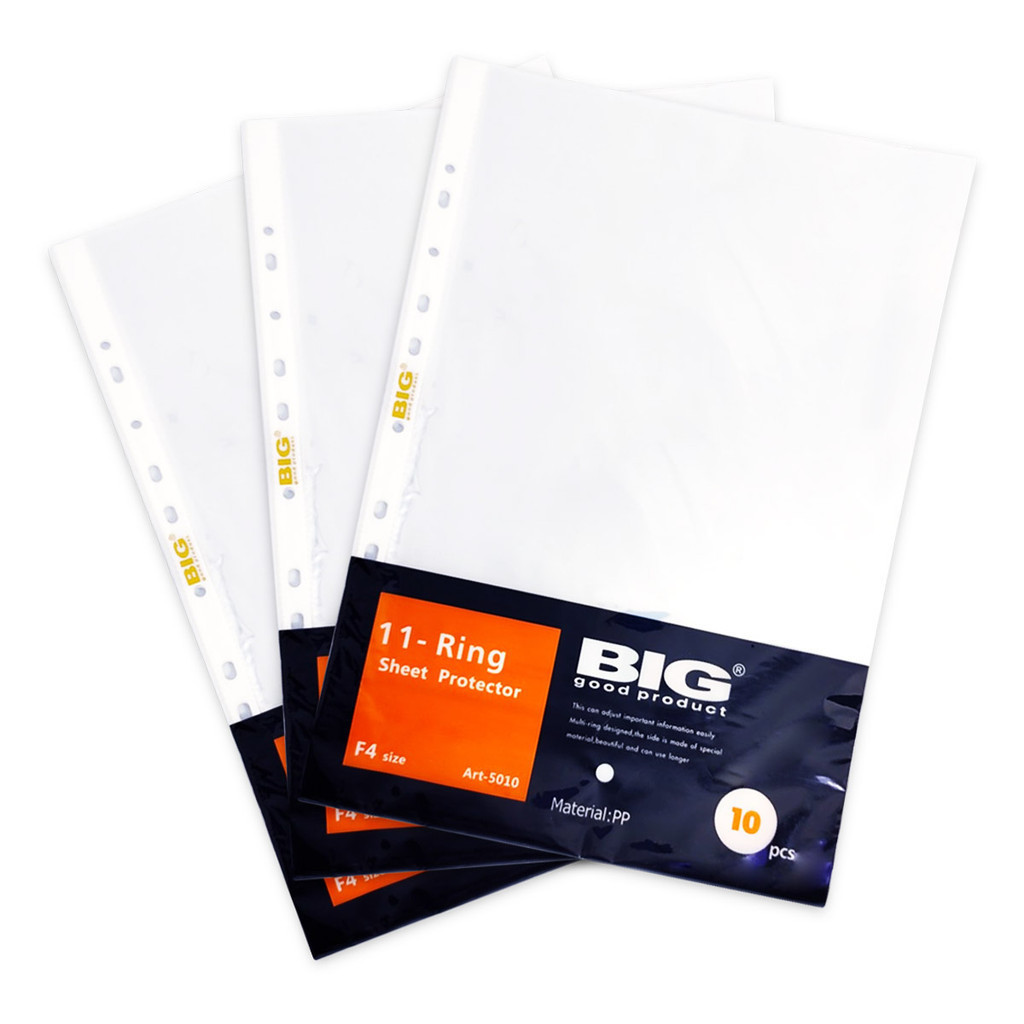 

Map BIG Plastik PP Pocket Sheet Protector F4 / Folio 1 Pack Isi 10 lbr