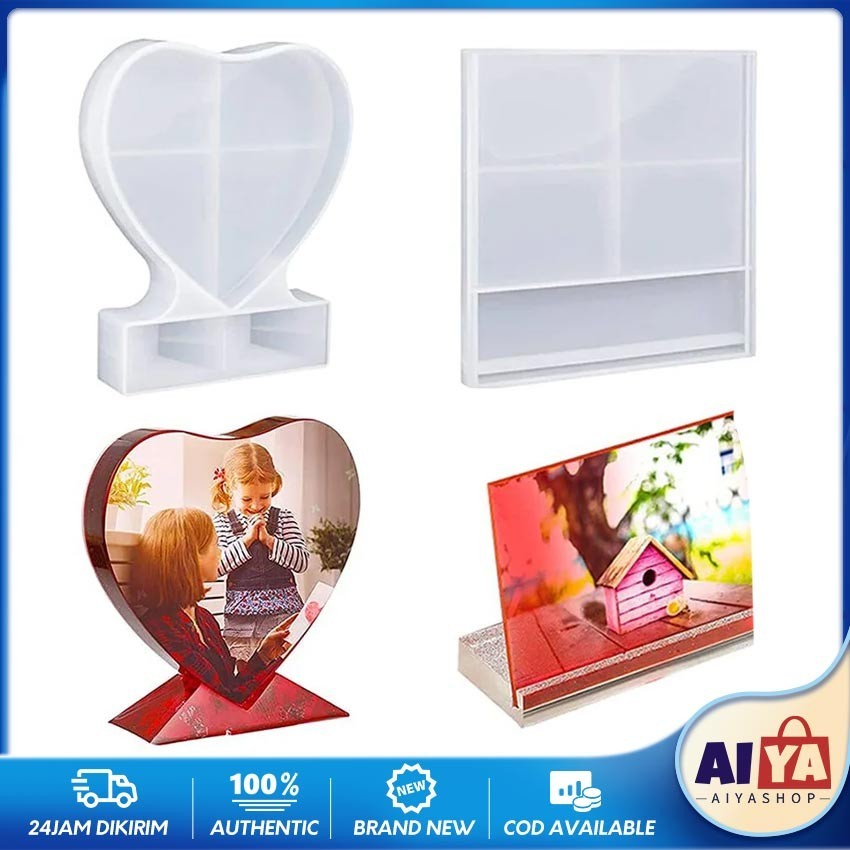 Cetakan Resin Bingkai Foto Bentuk Hati Untuk Dekorasi / Cetakan Resin Pigura Bingkai Foto / Photo Fr