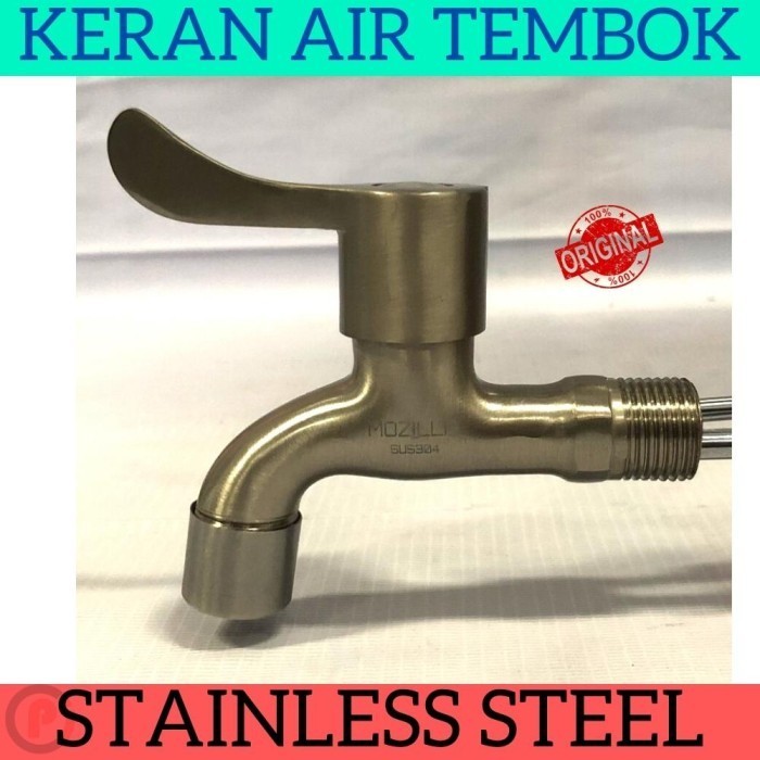 MOZILLA Keran Air Kran Tembok Model Oval Bahan Stainless Stell SUS 304