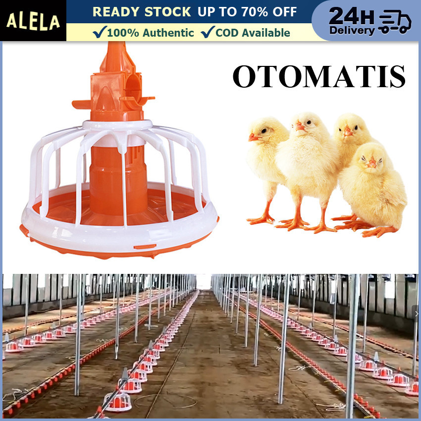 Tempat Makan Pakan Ayam Otomatis Alat Ternak Ayam Unggas Pan Feeder Ayam