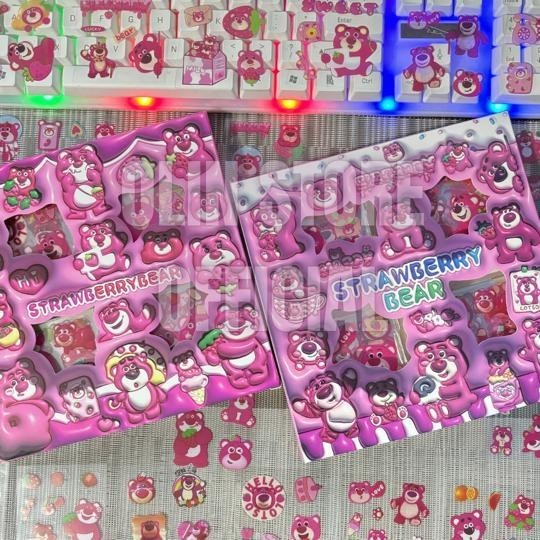 

RFT Sticker Lucu Lotso Sanrio Stiker Viral Label Hp Buku Botol Aesthetic Isi 100Pcs