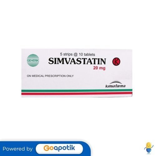 Simvastatin 20 Mg Kimia Farma Box 50 Tablet