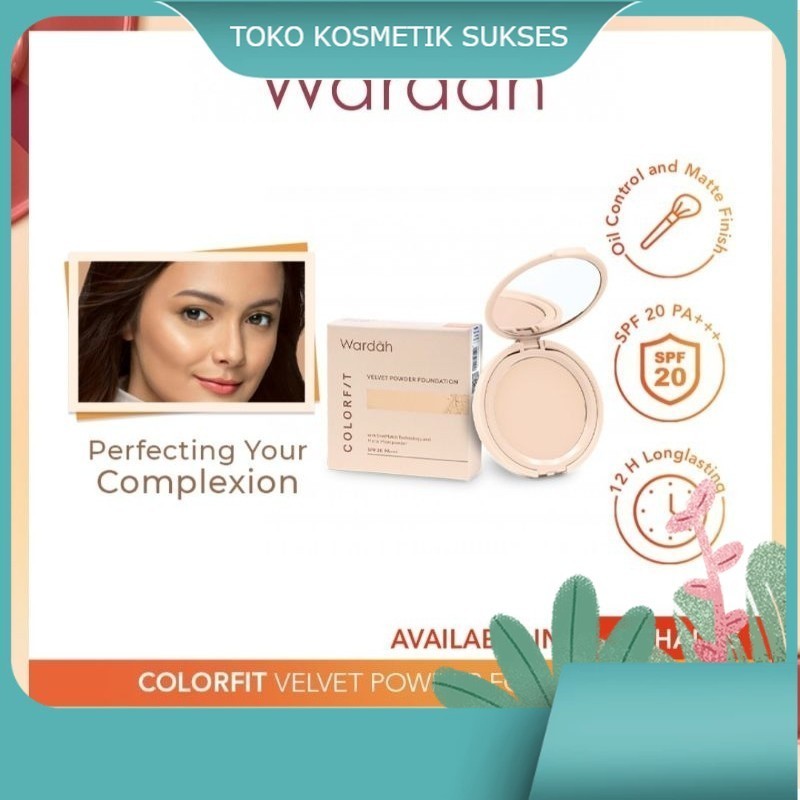 WARDAH COLORFIT VELVET POWDER FOUNDATION | powder foundation WARDAH