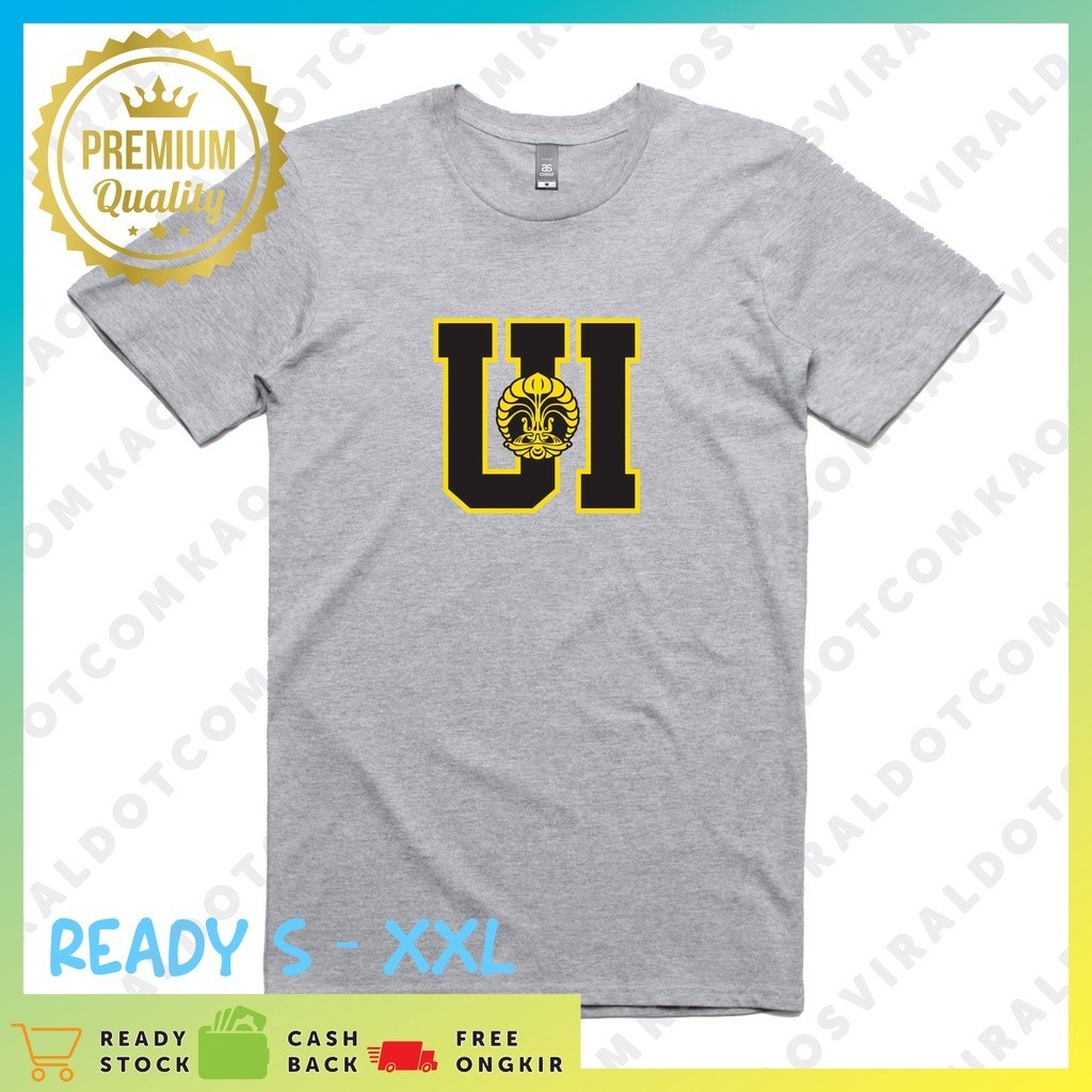 BAJU KAOS DISTRO UNIVERSITAS INDONESIA UI ALMAMATER T-SHIRT COMBED 30S