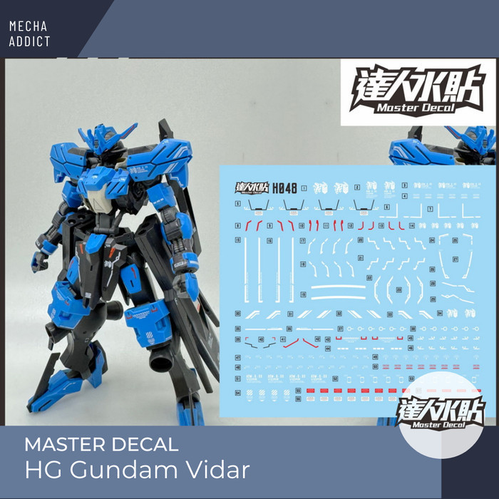 Water Slide Decal HG Gundam Vidar by Master Decal