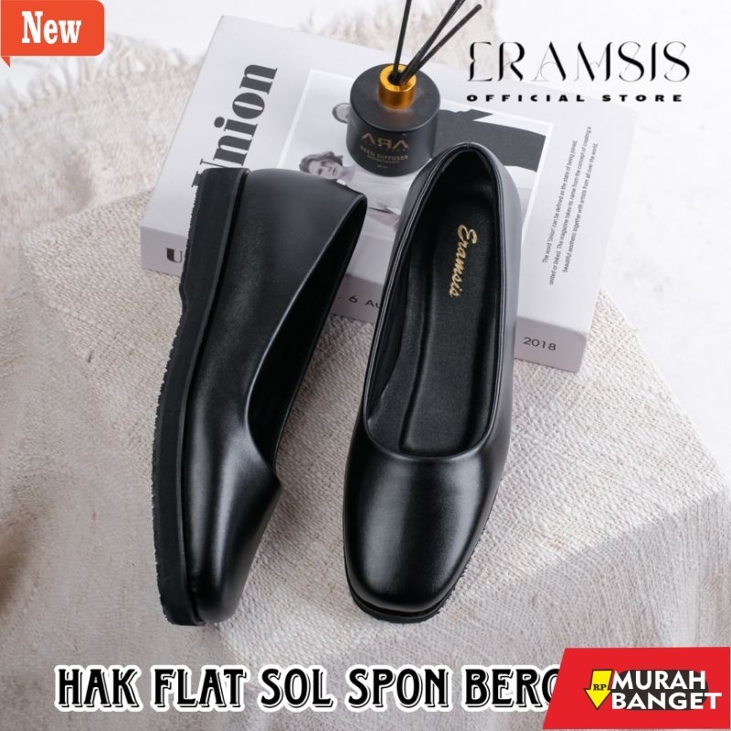sepatu kerja wanita kekinian yg lagi viral- BOCO PREMIUM ERAMSIS KAKI ANTI LECET HAK 1 CM untuk Ibu 