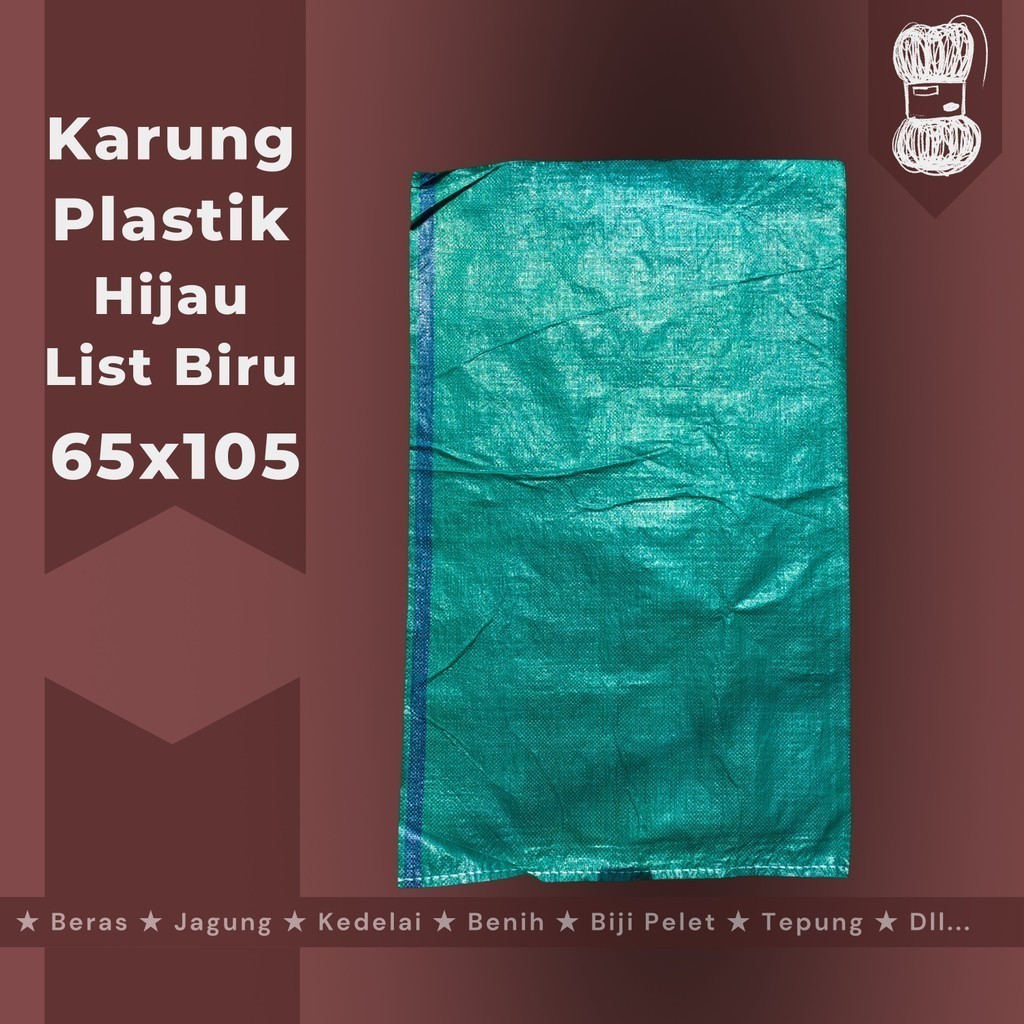 Karung Plastik Baru 65x105 Warna Hijau Tua wadah jagung