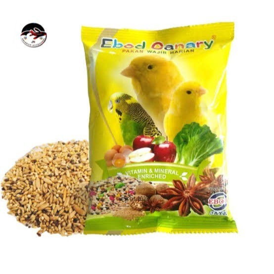 PAKAN CANARY EBOD JAYA PLASTIK MAKANAN HARIAN BURUNG KENARI BLACKTHROAT BRANJANGAN PARKIT