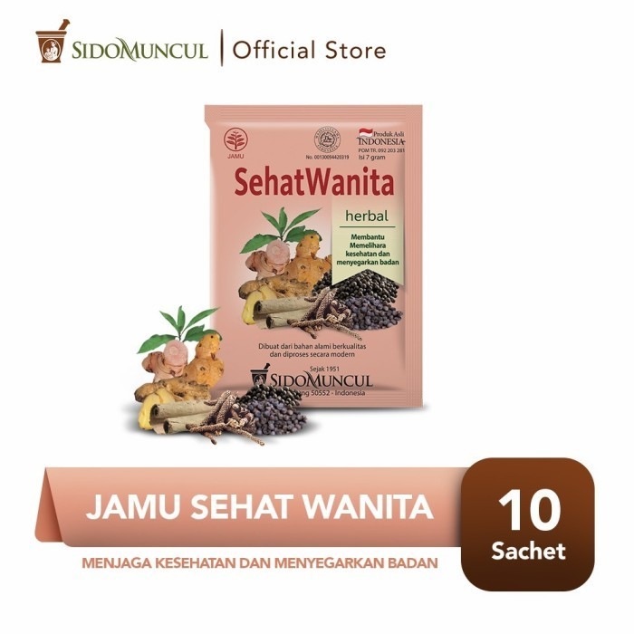 Jamu Sehat Wanita Sido Muncul Kemasan 10 Pcs