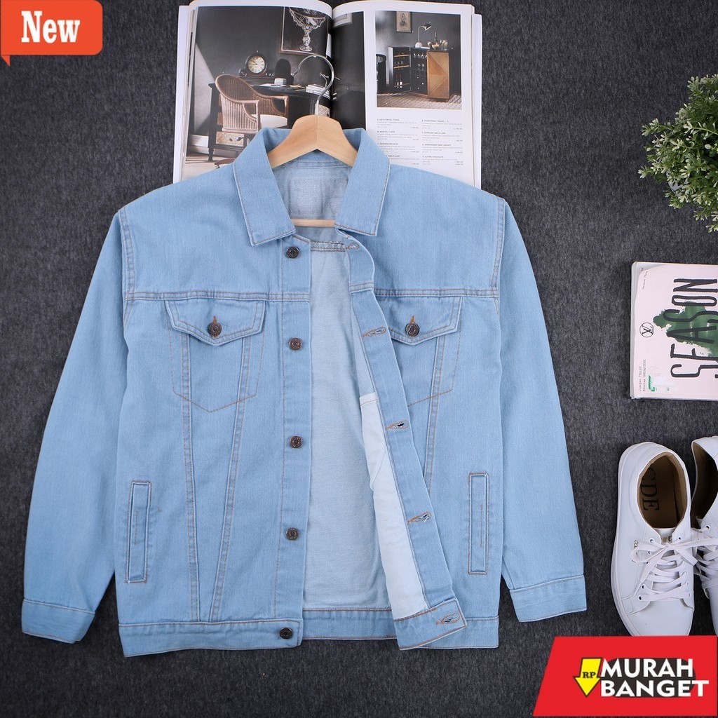 Jaket pria kekinian yg lagi viral- (PROMO) JAKET JEANS PRIA BIOBLITZ