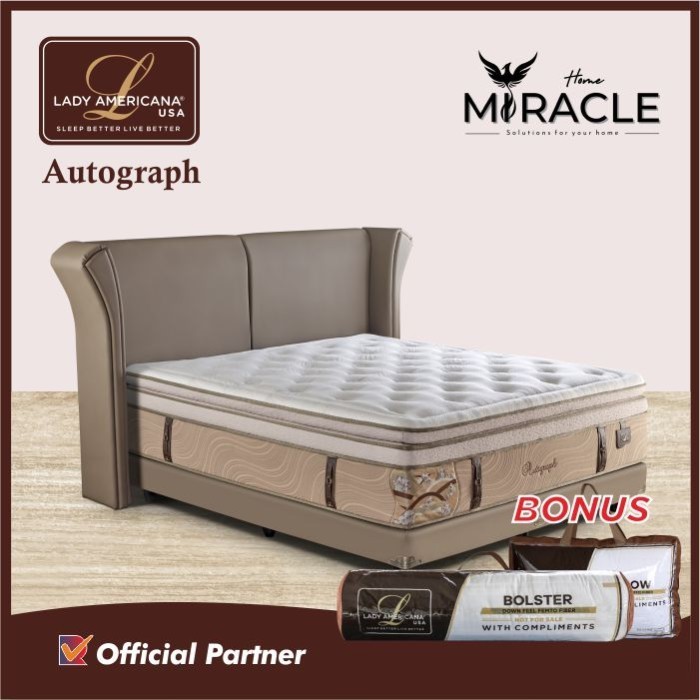 Kasur Springbed Lady Americana Autograph (Kasur & Full Set)