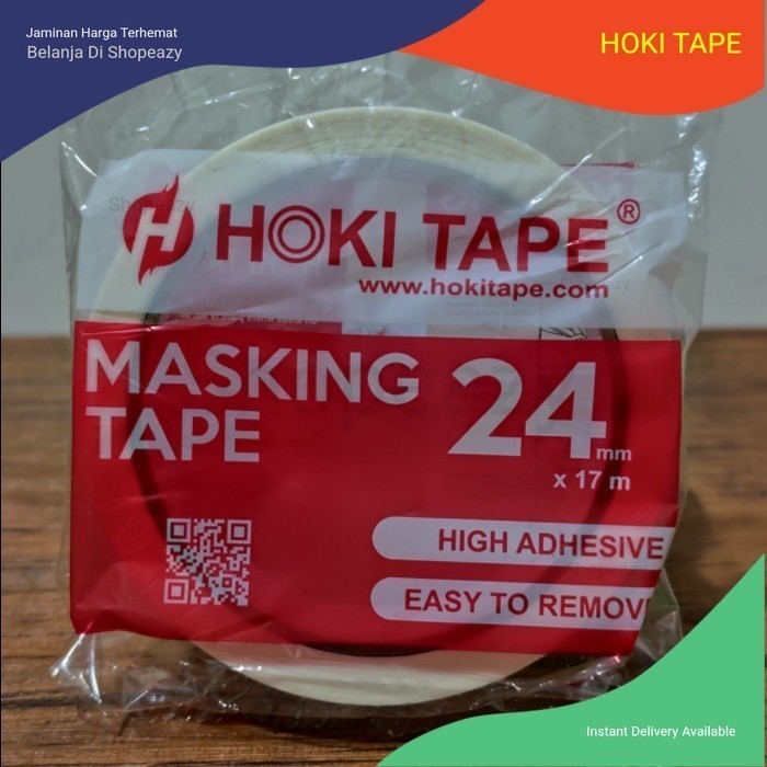 

Masking Tape/Isolasi/lakban kertas Hoki Tape 24mm x 20yard - kualitas terbaik