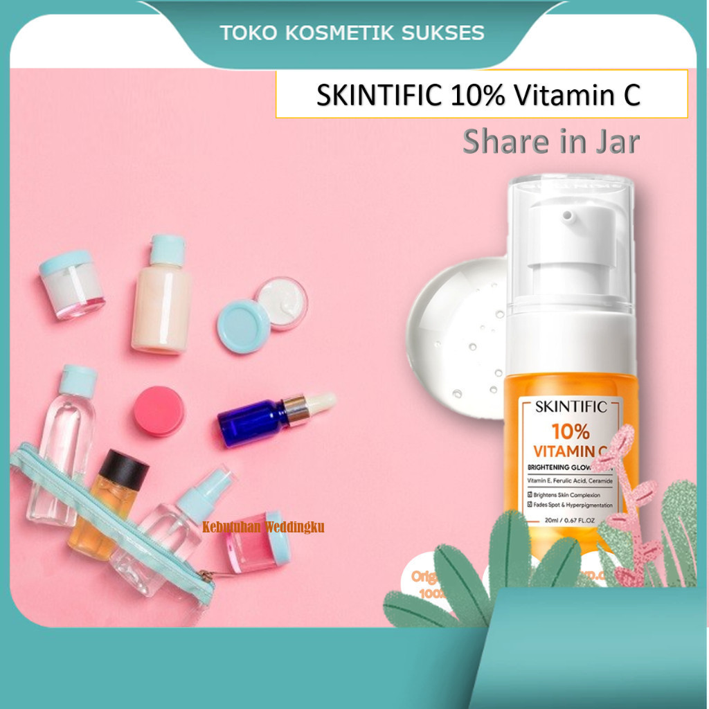 [ Share in Jar ] Skintific 10% Vitamin C Brightening Glow Serum Share In Jar |