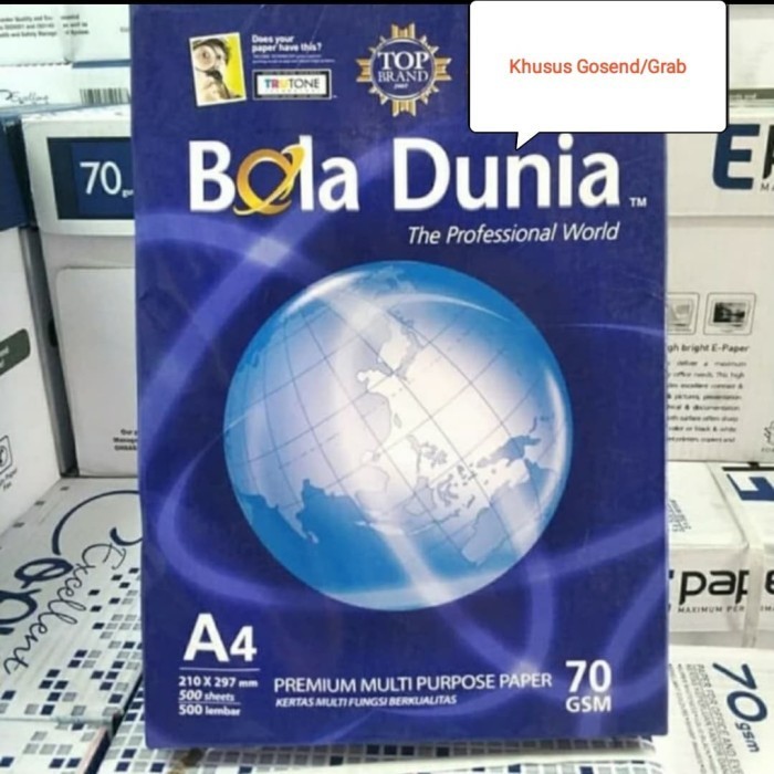

promo ✨ -Kertas A4 70 Gram Bola Dunia