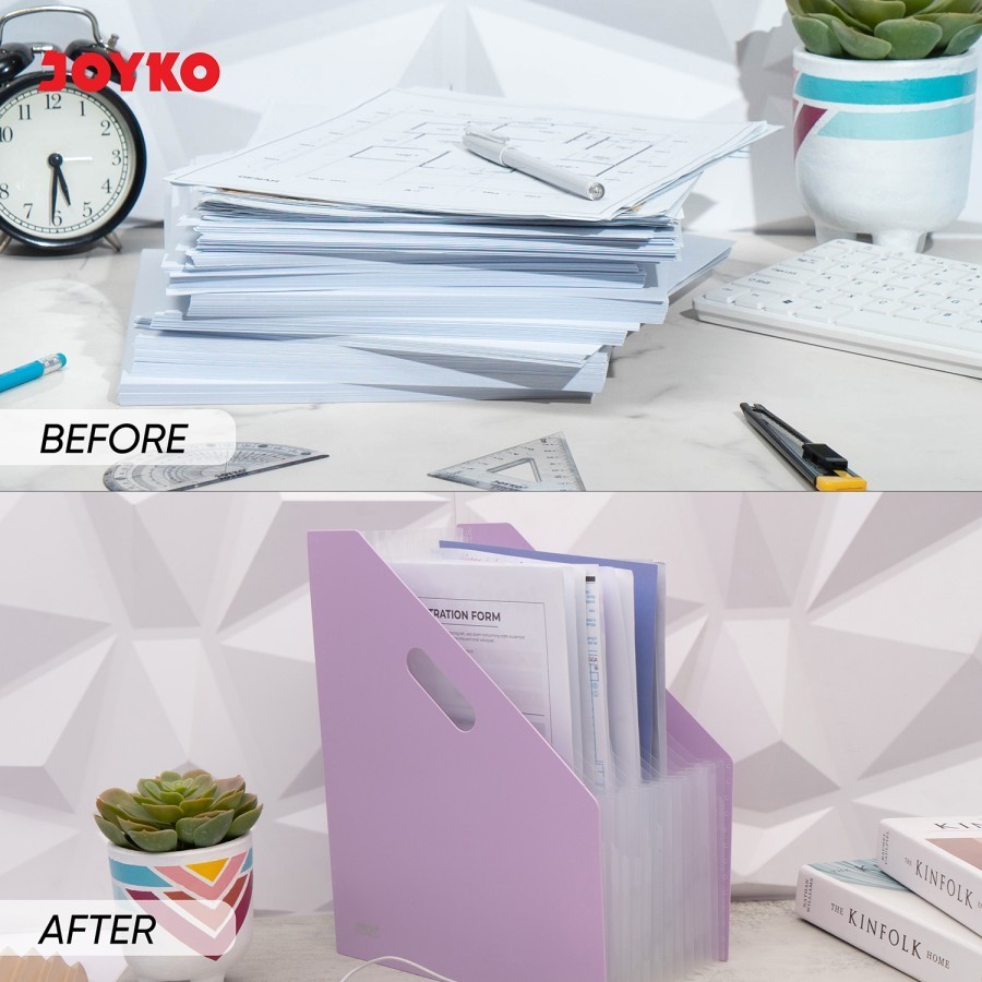 

Joyko Expanding File EF-12 Stand Folder File Pastel Color Map Organizer