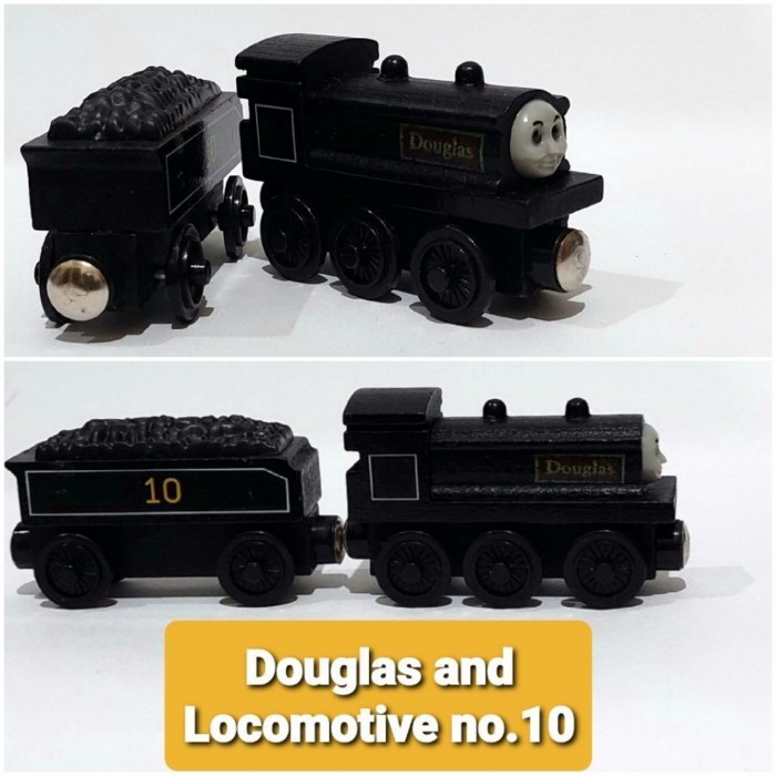 DC999 Mainan Anak Diecast Wooden Magnetic Thomas ~ Set Gerbong - Douglas Loco10