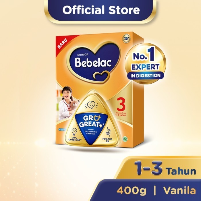 

TERJUAL Bebelac 3 Vanila Susu Pertumbuhan Bubuk 400 GR