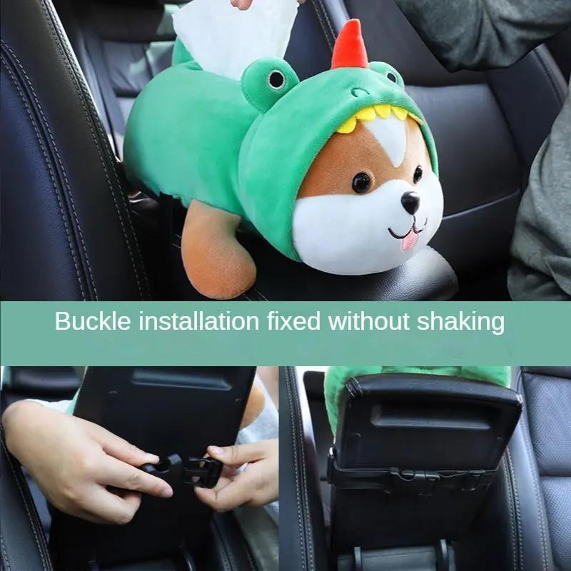 Kotak Tisu Boneka Tempat Tisu Mobil Mainan Boneka Kotak Sandaran Tangan Kartun Lucu
