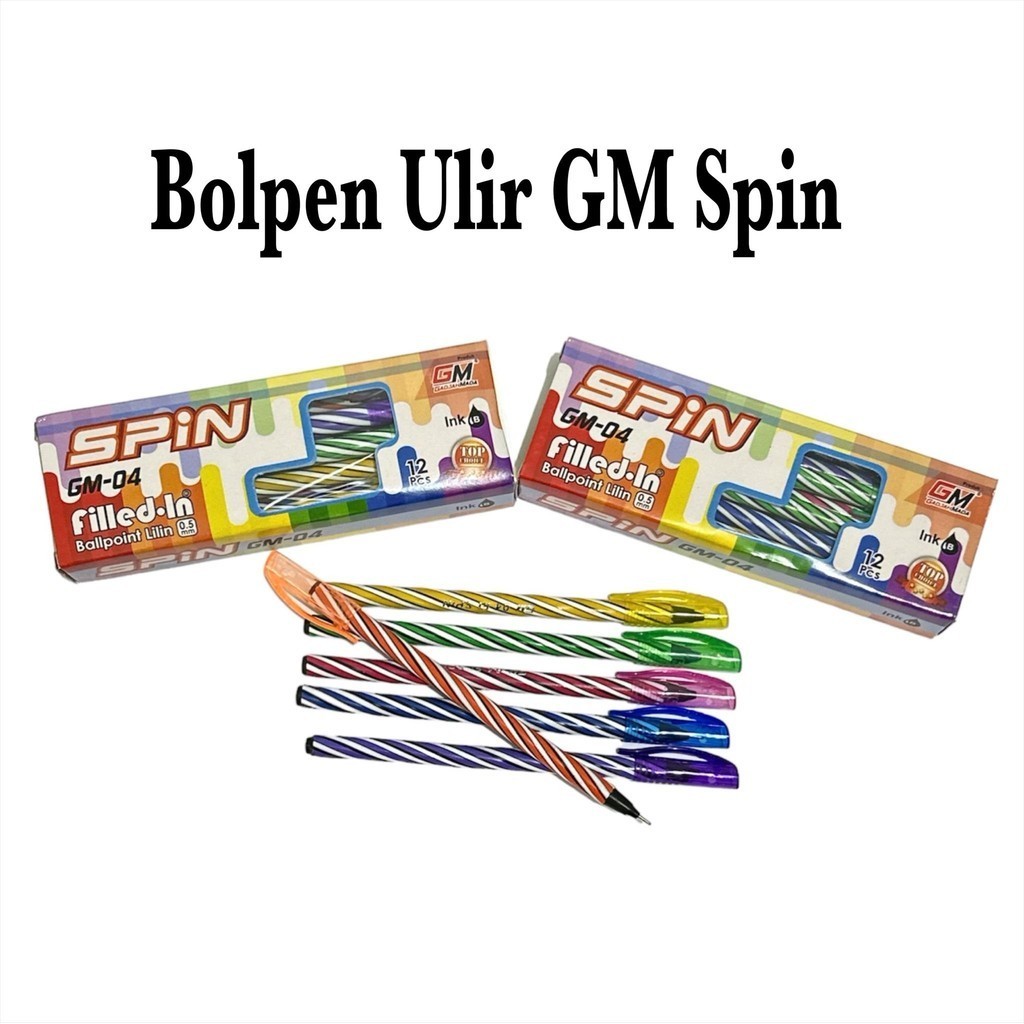 

Bolpen/Ballpoint/Pulpen GM SPIN Lilin Ulir Murah (Lusin)