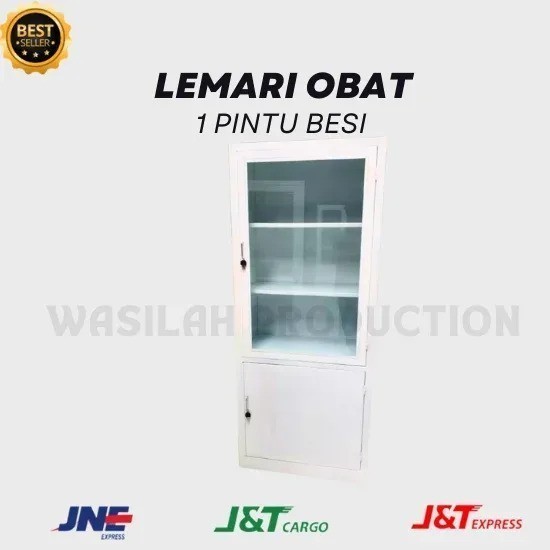 Lemari Obat Besi 1 Pintu / 2 Pintu Besi - 1 Pintu