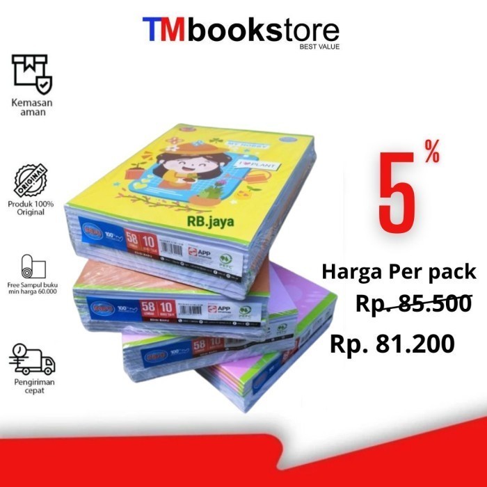 

BUKU TULIS EB 58LBR/PACK SINAR DUNIA TMBOOKSTORE