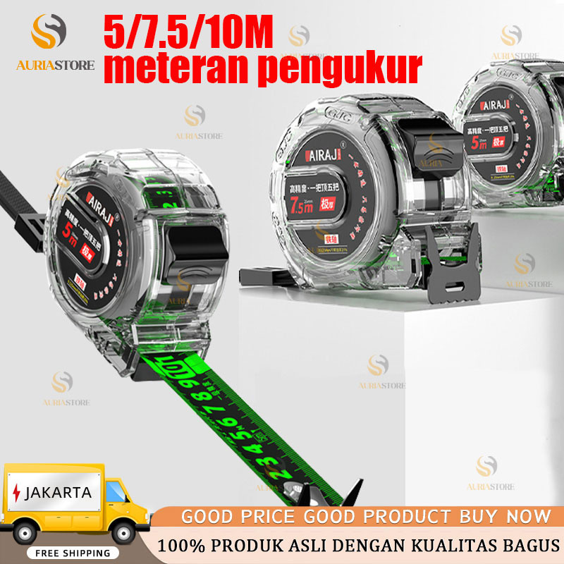 

Meteran Pengukur Anti Karat 10/7.5/5 Meter Tahan Banting Bahan Stainless Steel Tembus Pandang Rol Pengukur Murah/Meteran Baja Anti Karat Meteran Tukang Bangunan