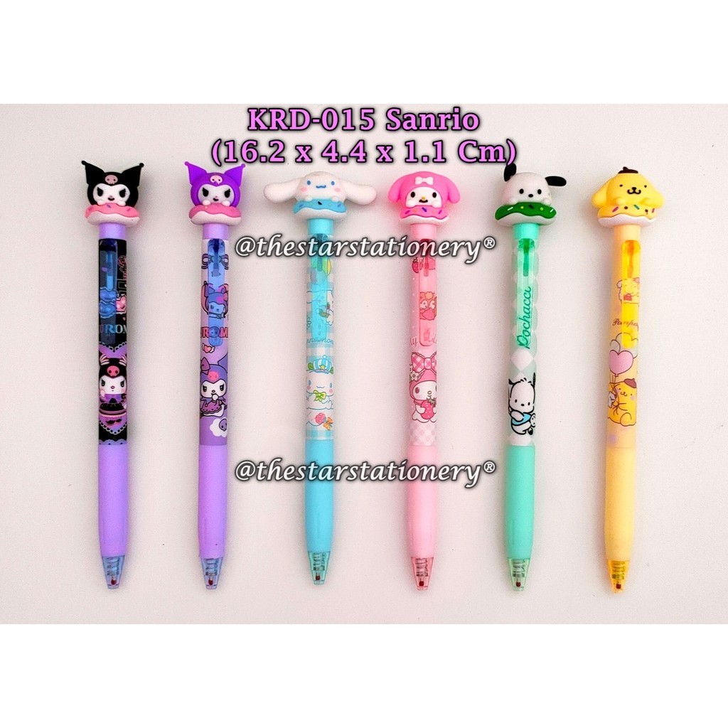 

(1 Biji) Bolpen Sanrio KRD-0567 KRD-015 0.5mm / Pulpen Klik Kepala Sanrio / Bolpen Cetek Sanrio