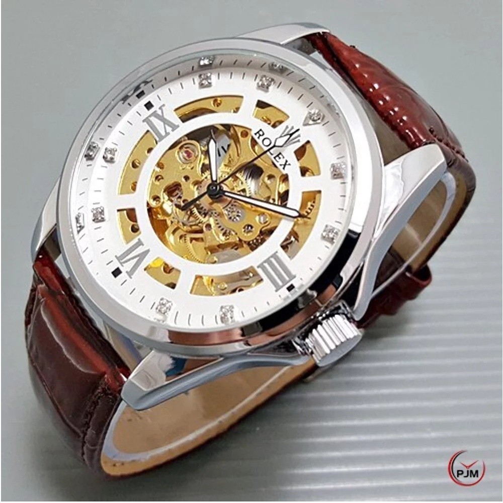 BISA COD  Jam Tangan Pria Otomatis / Jam Tangan Pria Tali Kulit