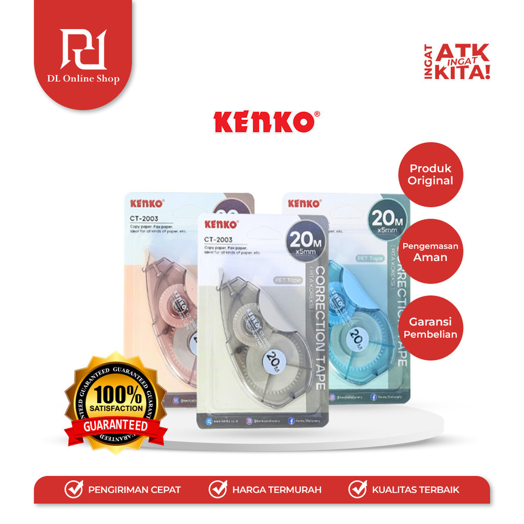 

KENKO TIPE-X ROLL/ CORRECTION TAPE CT-2003 [20M X 5mm] (1PC)