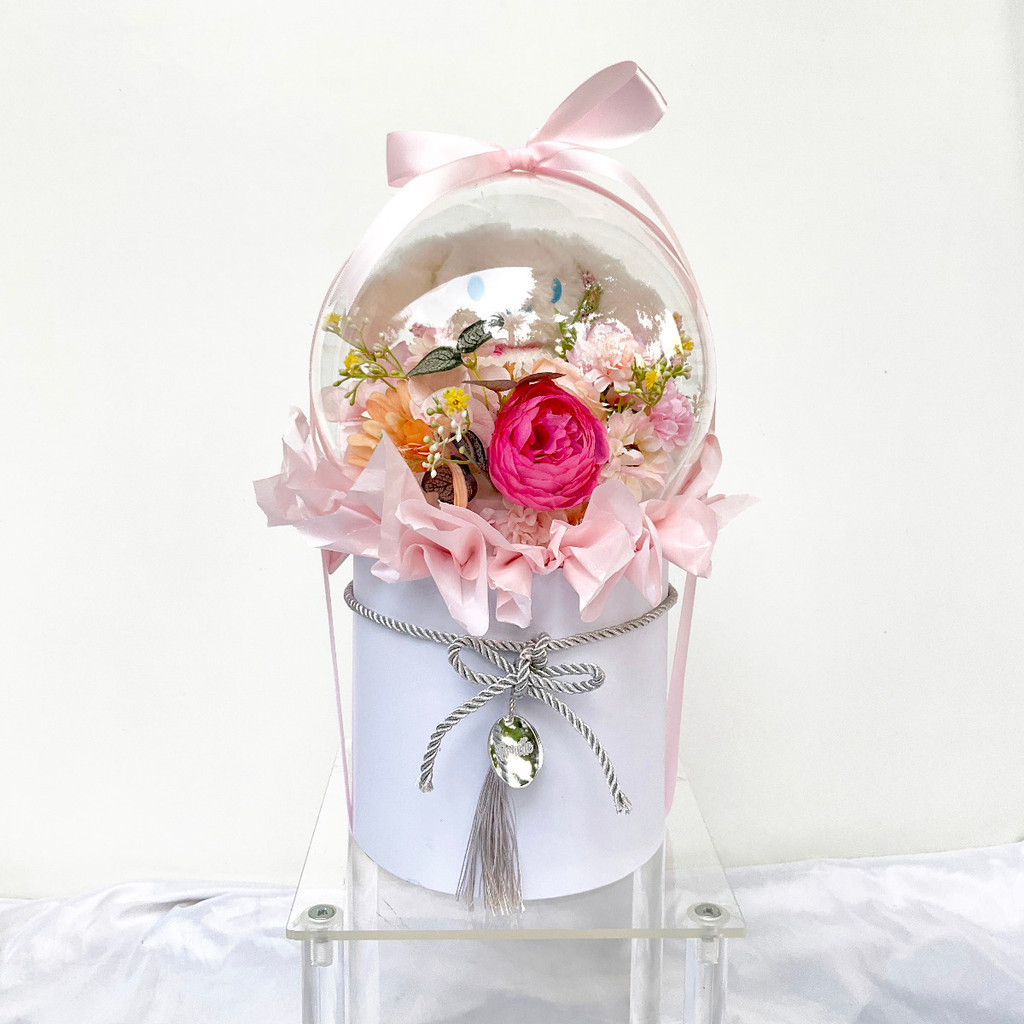 Buket Bunga Bloom Box Wisuda Artificial Flower Bouquet Graduation Cinnamon