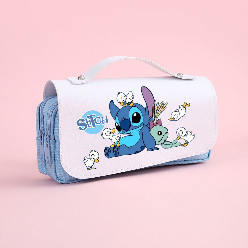 

Disney Lilo&Stitch Pencil Bag Cartoon Stitch Stationery Box Kids Pencil Case Storagebag Large Capacity Bag School Student Gift