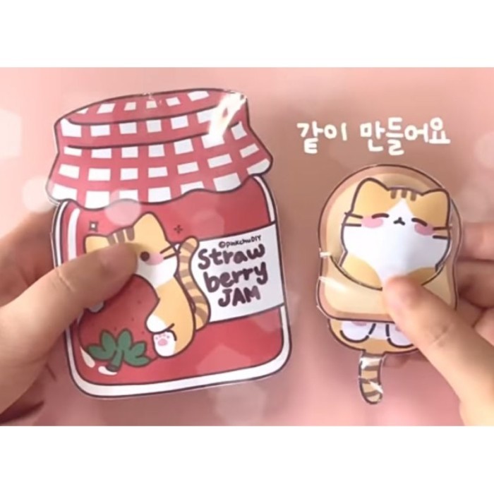 Squishy book Strawberry jam paper doll house