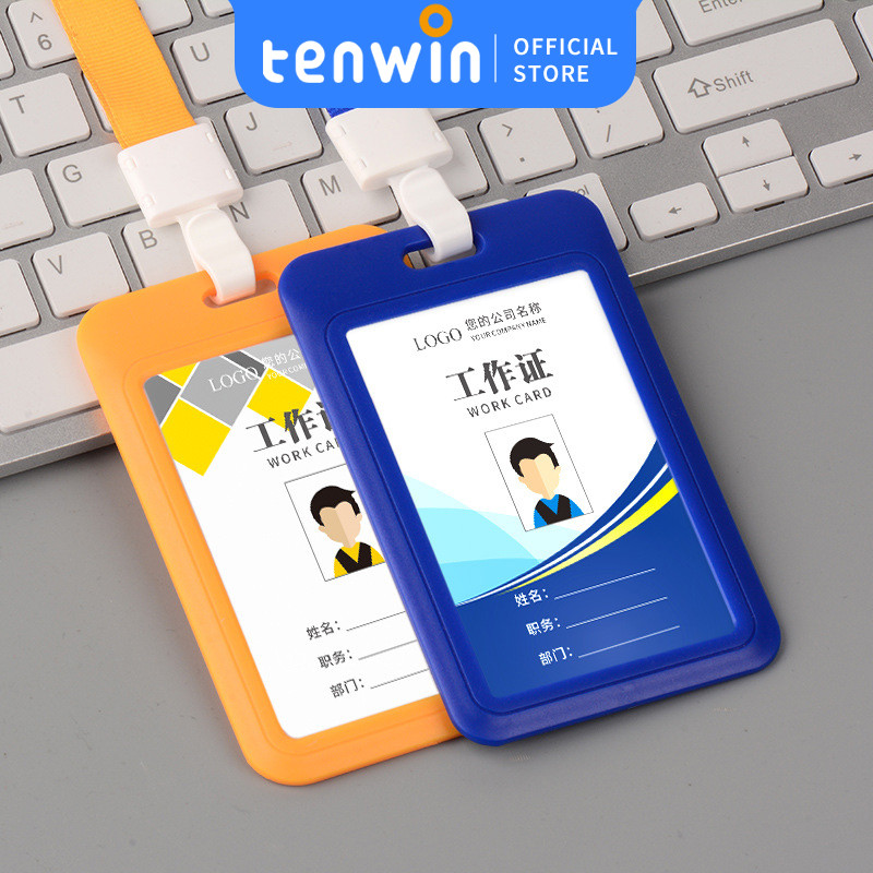 Aluminium ID Card Holder bahan alumunium bermutu tempat id card metal kartu pegawai-tenwin offical