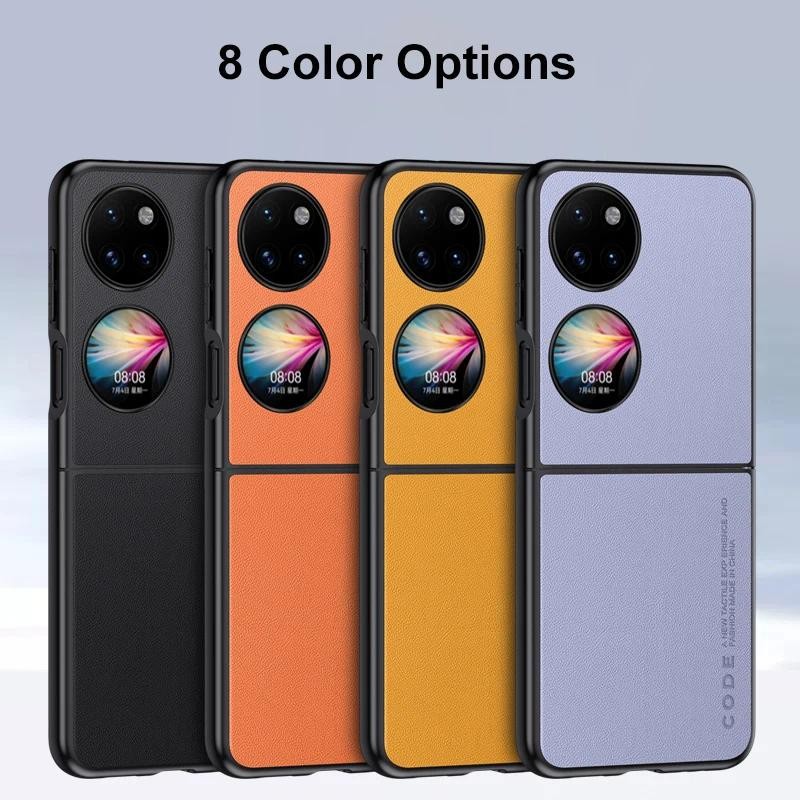 New Phone case Huawei P50 Pocket Carbon Fibre Leather Silicone Shockproof Protection Casing For Huaw