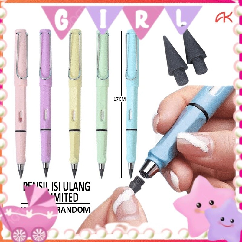 

PENSIL ETERNAL AJAIB REFIL UNLIMITED TANPA RAUTAN WARNA MACARON / ALAT TULIS ANAK SEKOLAH