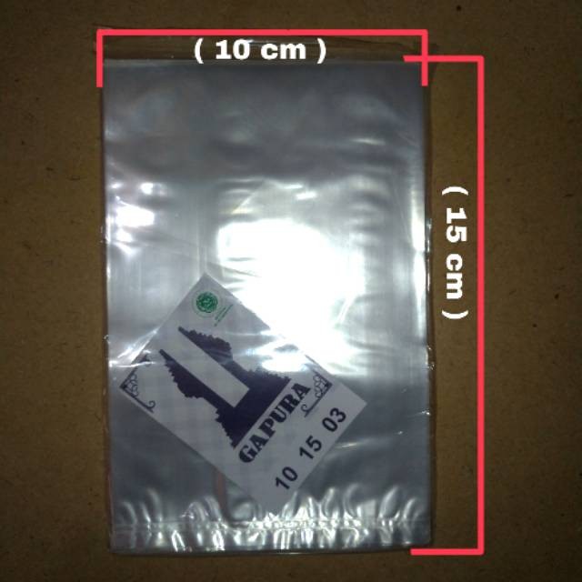 PP bening plastik bening ukuran 10x15
