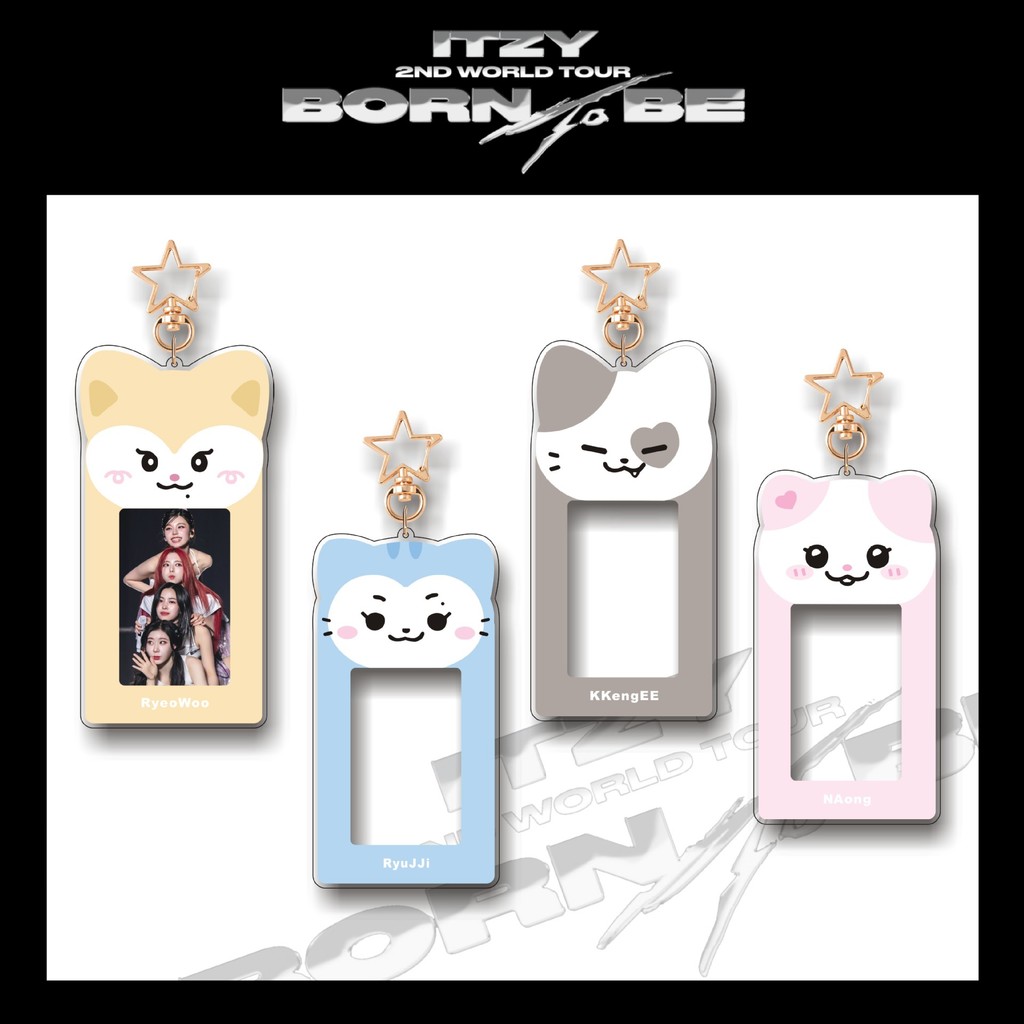 

Kpop ITZY BORN TO BE Album Acrylic Keychain Cartoon Photo Frame Lovely Backpack Keyring Accessories Pendant YEJI LIA Fans Gift