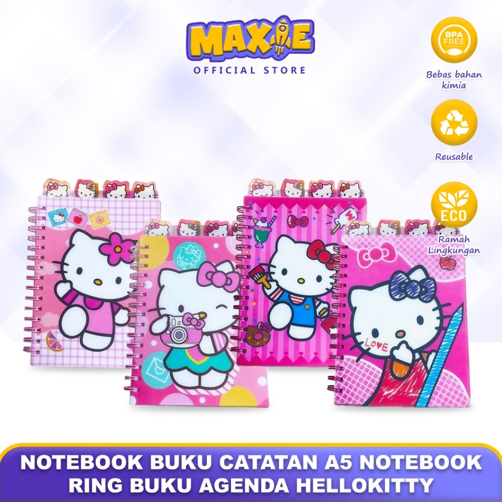 

Notebook Buku Catatan A5 Notebook Ring Buku Agenda HELLOKITTY PP001 Bisa COD