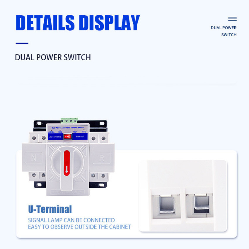 ATS Automatic Transfer Switch Otomatis PLN Ke Genset / Inverter - ATS 63A 2P