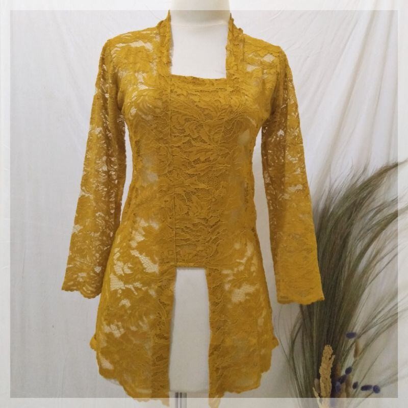Baju kebaya kutu baru lengan panjang.../Kebaya bali bahan brokat terbaru/Baju kebaya bali lengan pan