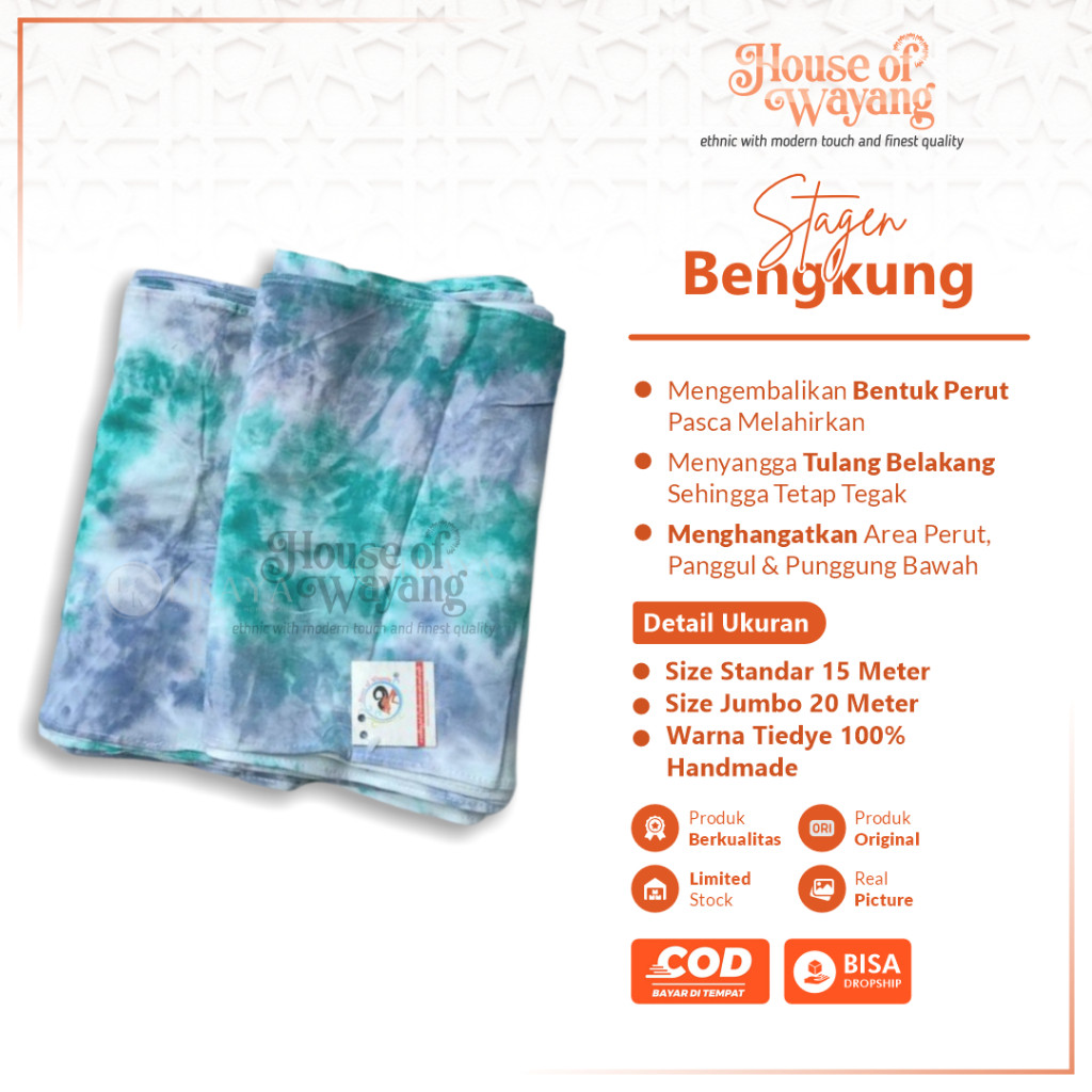 Stagen Bengkung Ibu Melahirkan Pengecil Perut Korset Pelangsing 15 Meter Instan Elastis Modern