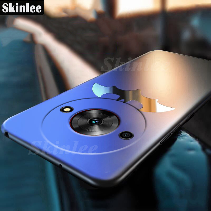 For ZTE Blade A75 5G A75 A55 A35 4G Nubia A56 A36 case Luxury Frosted Matte Back Slim Metal Bat Man 