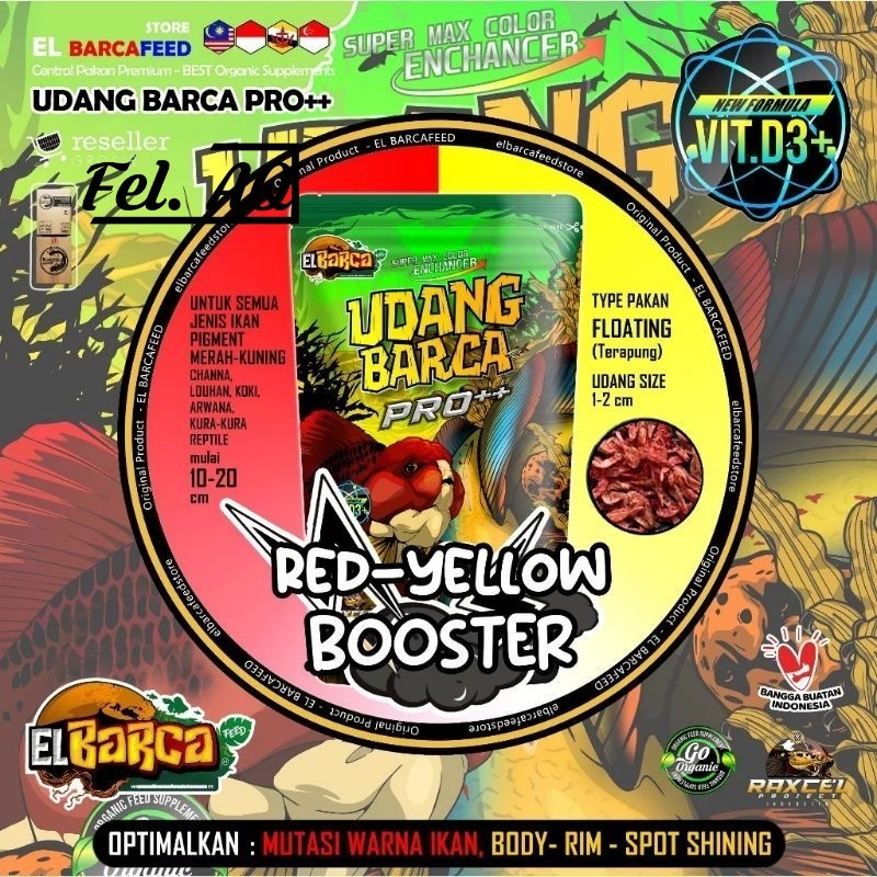 Udang Kering Pro ++ El Barca Feed Pakan Ikan Channa Chana Cana Elbarca