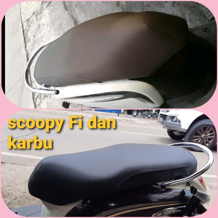 Kulit Jok Motor scoopy original - coklat, karbu