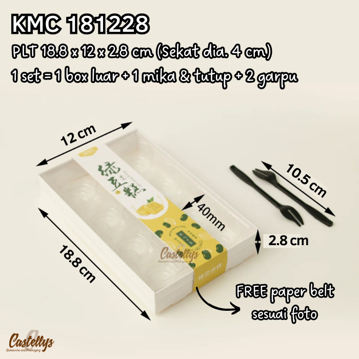

KMC 181228 Kotak Box + Mika Sekat Kue Mooncake Mochi Cokelat Cake