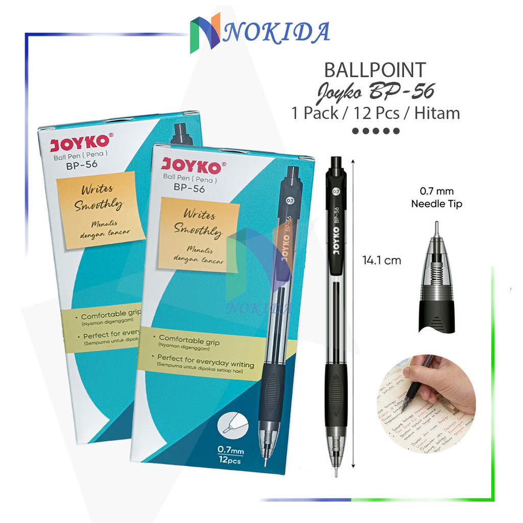 

Nokida Pulpen Joyko BP-56 [1 Pack] / Ball Pen Bolpen Polpen Bulpen Ballpoint Pena 1 Pak / Alat Tulis Sekolah
