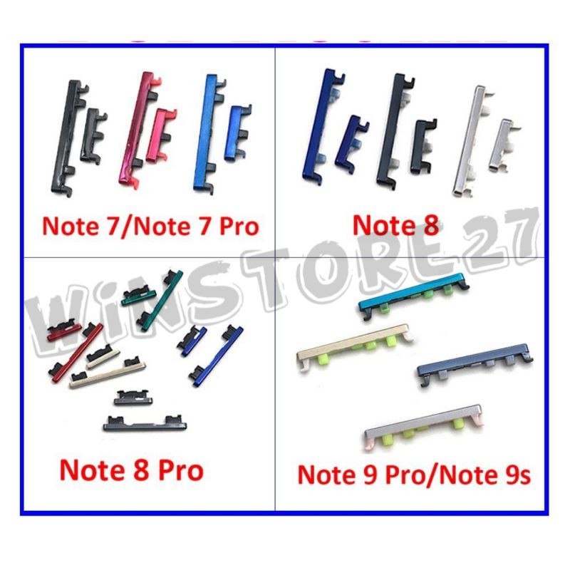 EX ORI TOMBOL LUAR POWER ON OFF VOLUME REDMI NOTE 7 7PRO 8 8 PRO 9 9S 9PRO
